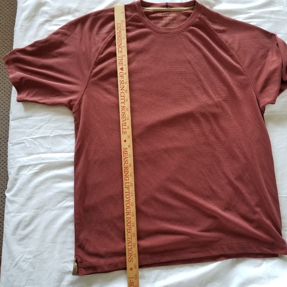 Tommy Bahama Island Soft Short Sleeve Men’s Rust Colored Knit Shirt Large - Picture 6 of 7